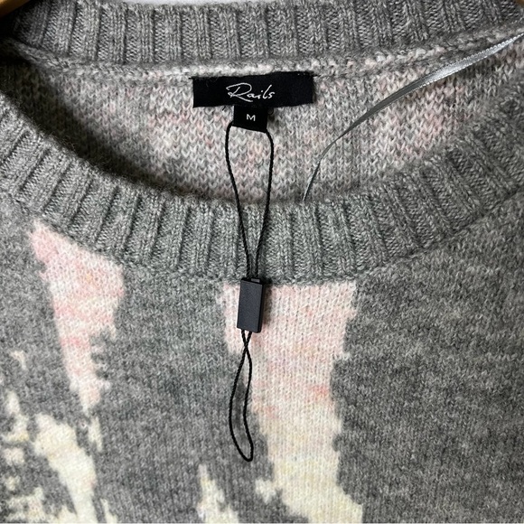 Rails Virgo Tie Dye Pullover Sweater Gray Size Medium Crewneck 825B-392-3075 - Picture 4 of 6